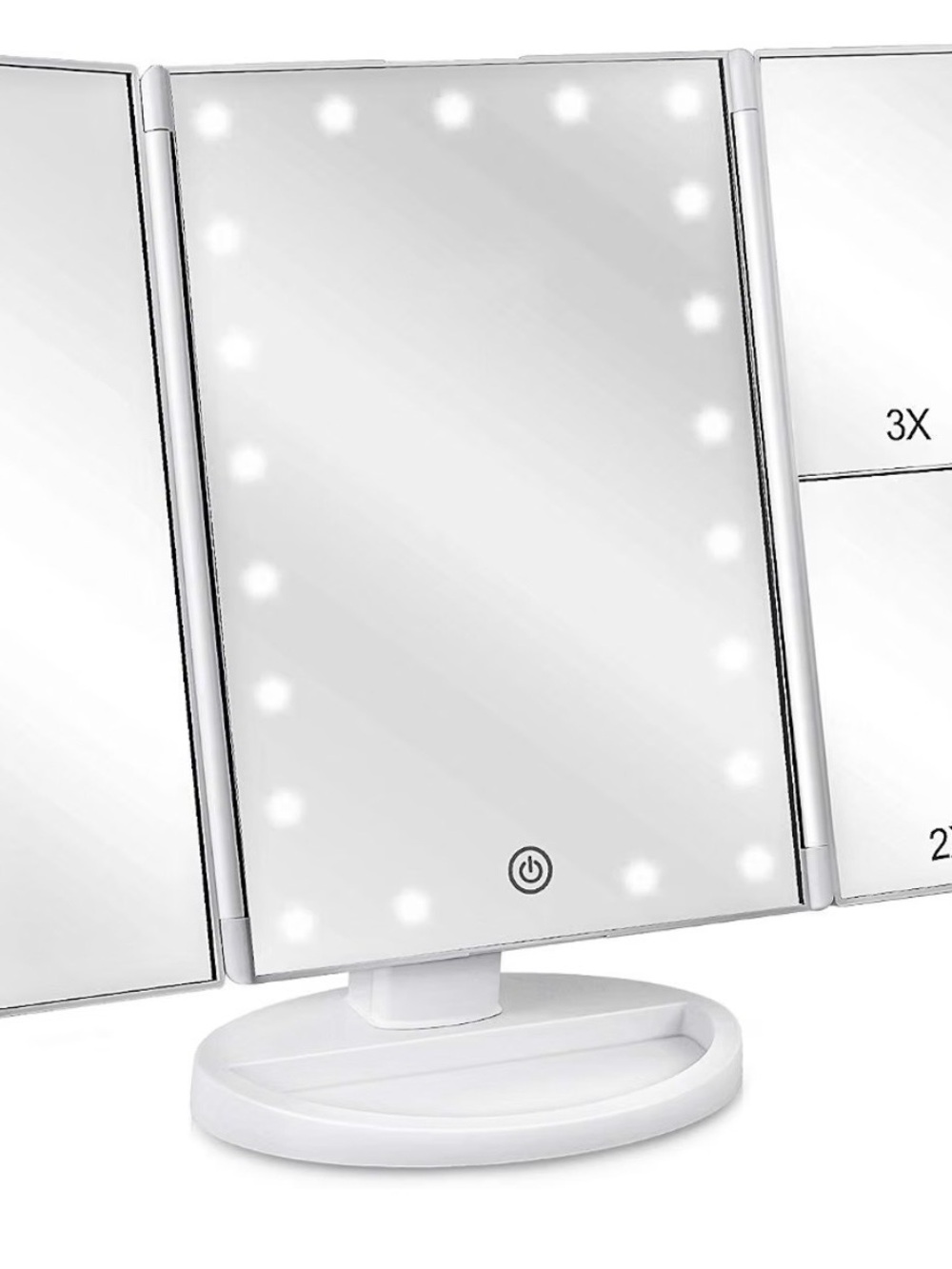 LED Lighted Makeup Mirror - White